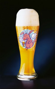 Produkt-Dekor für Glas & Porzellan, Weizen-Bier-Glas, "Wolpertinger", Ritzenhoff