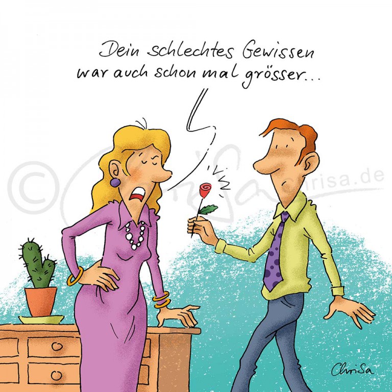 cartoonseitensprunggewissenpaarbeziehungroterosenhanschristian